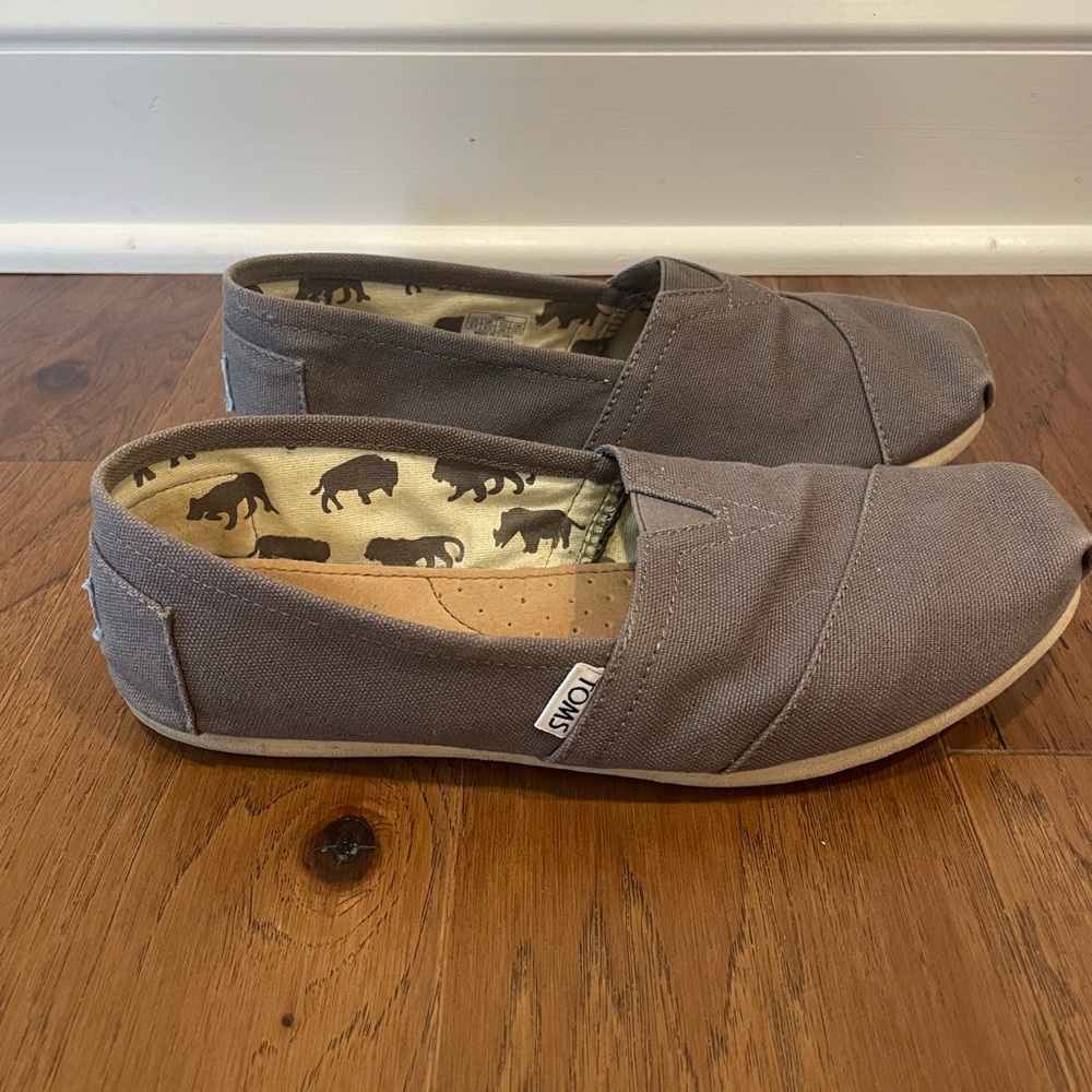 Toms Gray Slip-Ons Shoes